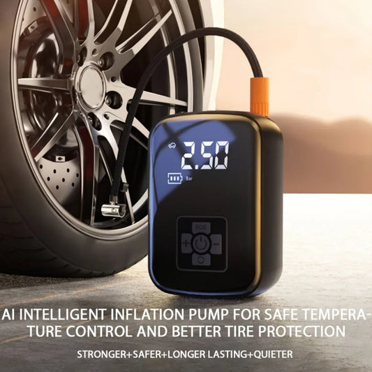 Portable Electric Tyre Inflator Pump with Digital Display – 3600mAh Rechargeable Air Compressor for Car, Bike, Kayak & Pool (100W, Auto Stop, USB Charging)