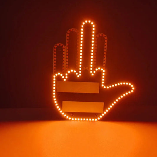 LED Hand Gesture Light for Car – Remote-Controlled Back Window Signal Displa