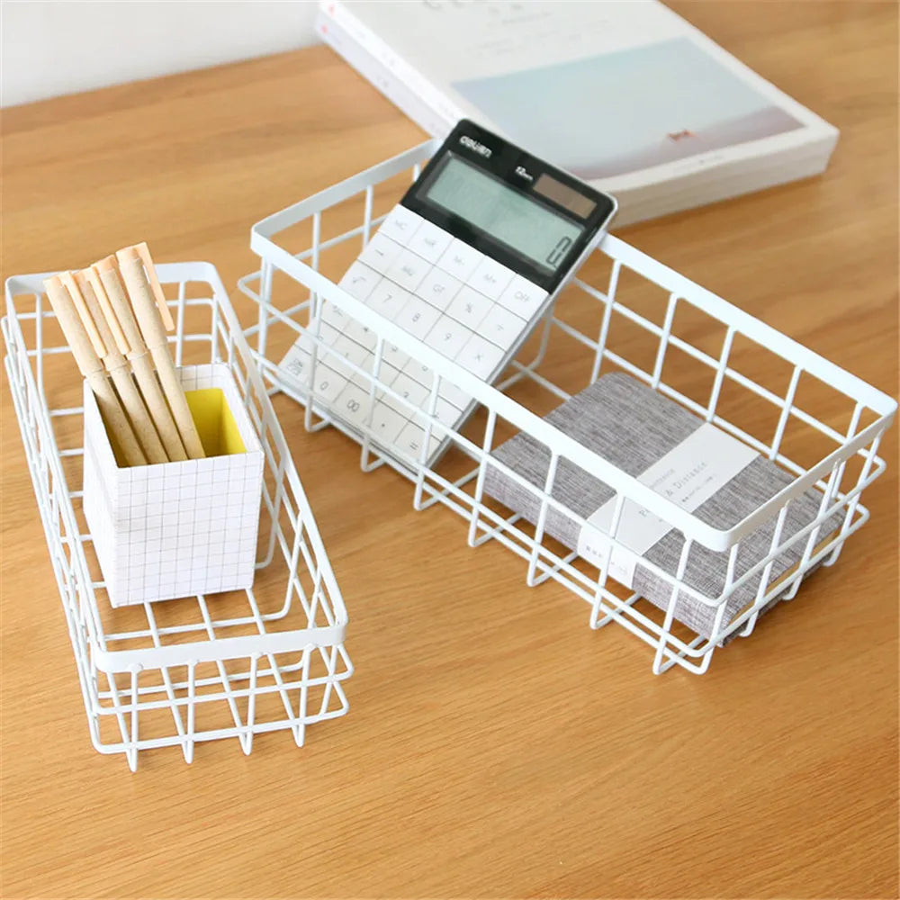 Black Metal Storage Basket