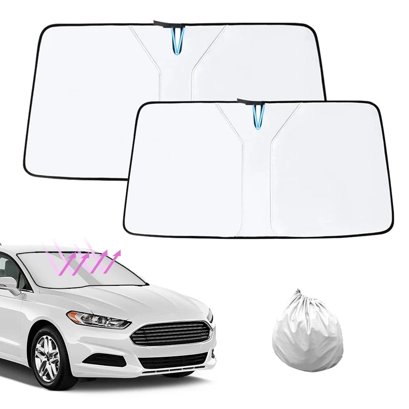 Car Front Windshield Sunshade UK | Foldable Windscreen Sun Shade Cover with UV Protection – Fits Most Vehicles