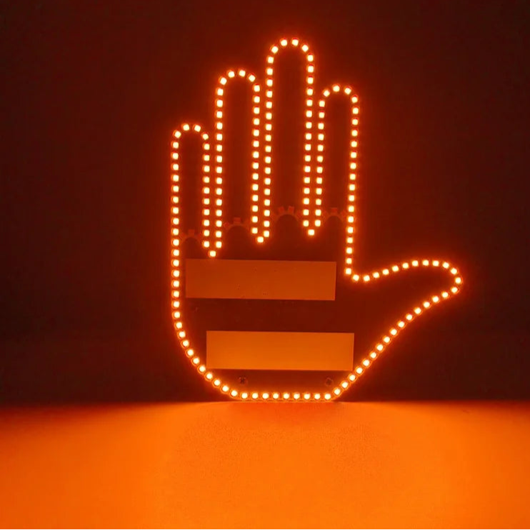 LED Hand Gesture Light for Car – Remote-Controlled Back Window Signal Display