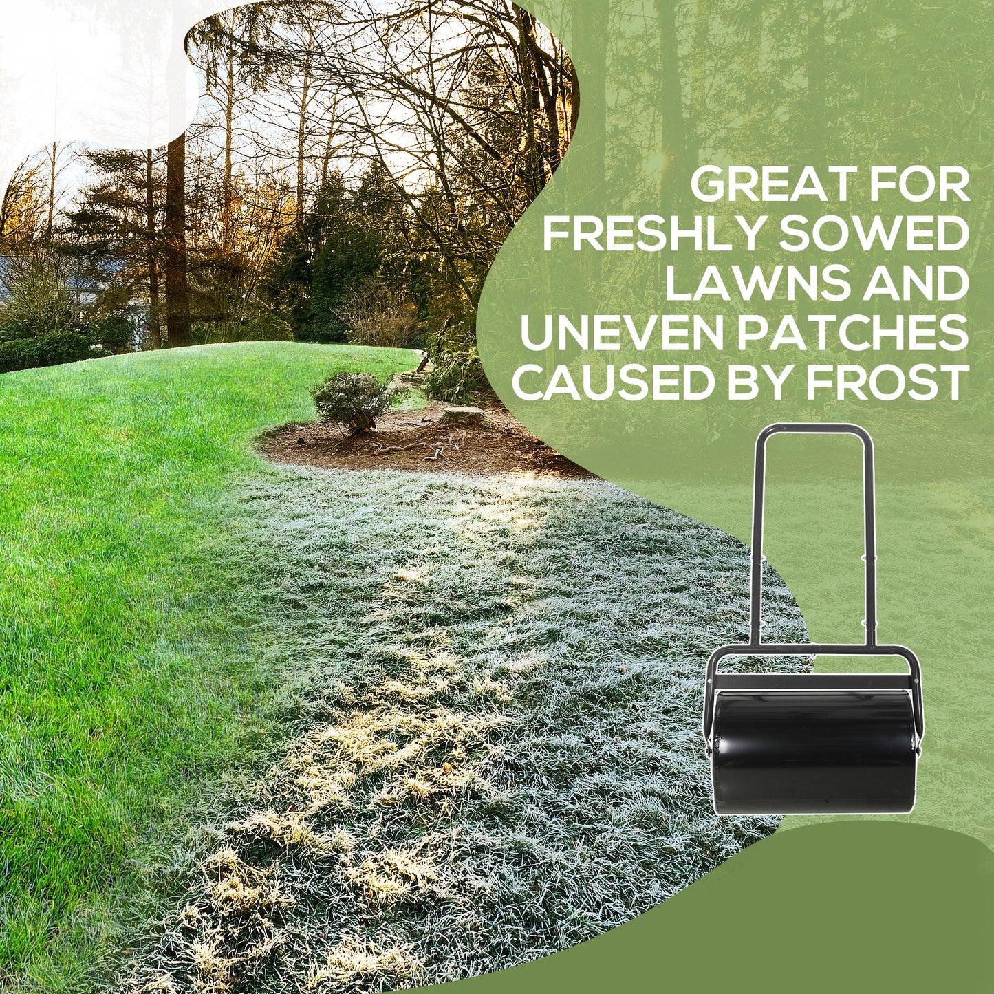 Outsunny 38L Steel Garden Lawn Roller