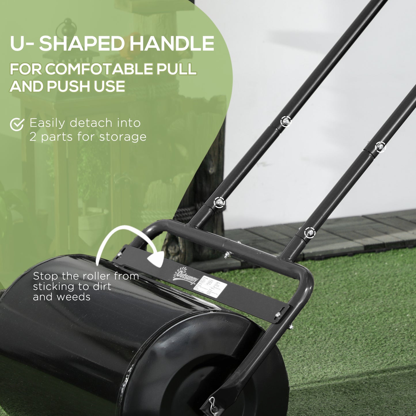 Outsunny 38L Steel Garden Lawn Roller