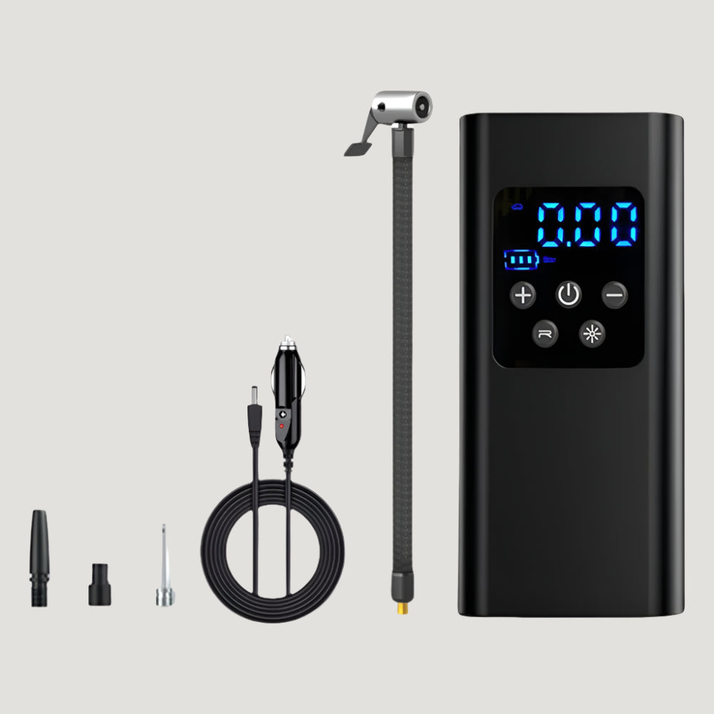 150PSI Cordless Tyre Inflator – Digital Handheld Air Compressor with Lithium Battery for Car, Bike, Motorcycle, Balls & More (Wireless Pump UK)