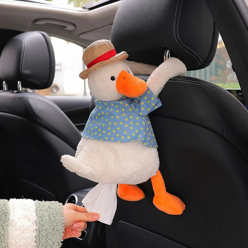 Soft Duck Car Seat  Tissue Box Holder Dispenser