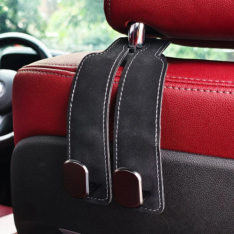 Suede Double-Headed  Car Hook Bag Holder