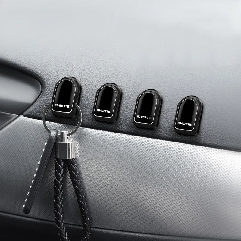 Mini adhesive cark hook organisers for keys & cables