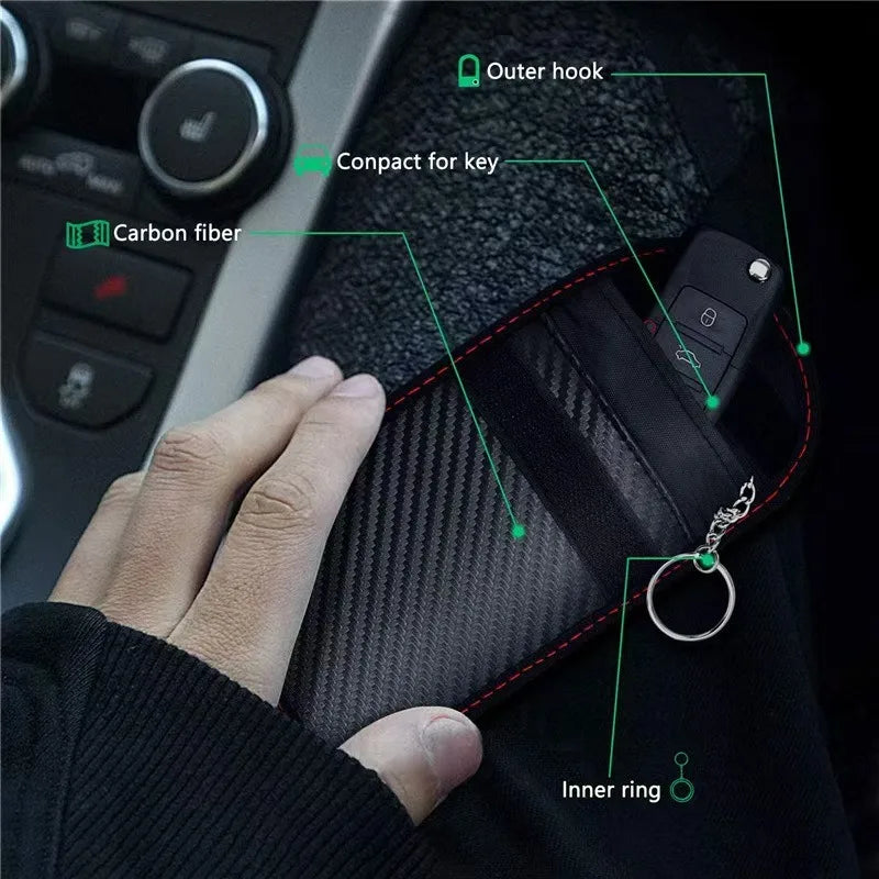 Faraday Bag for Car Key Fob – RFID Signal Blocking Anti-Theft Pouch