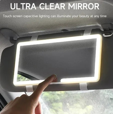 Car LED Makeup Mirror – HD Vanity Mirror with Touch Control & 3-Level Dimming